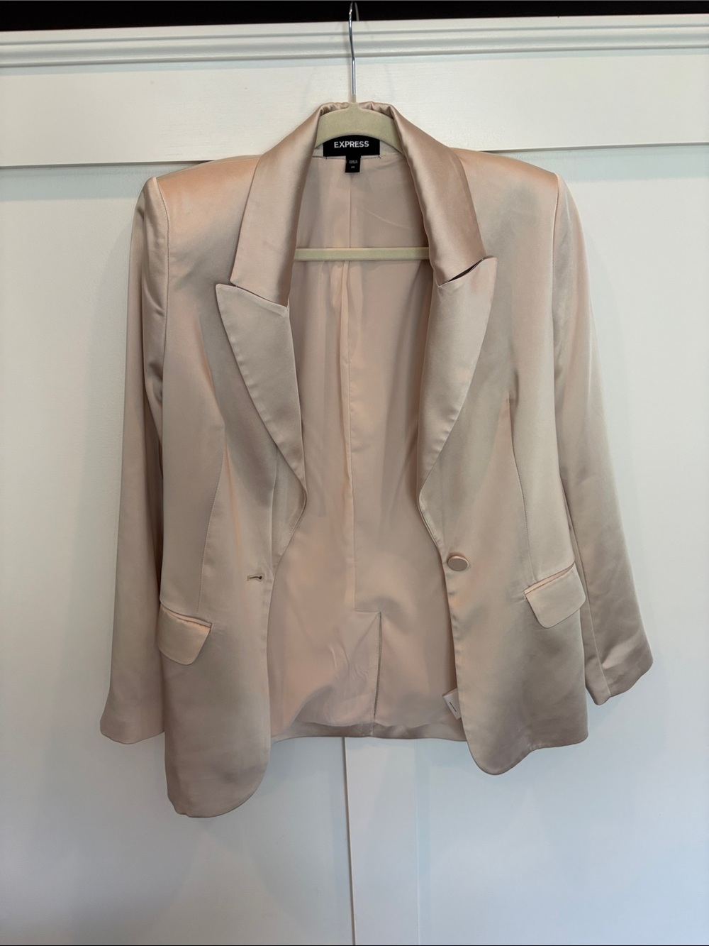 Express Satin Gold Tailored Blazer